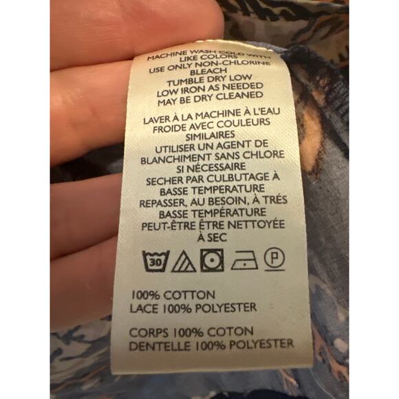 Anthropologie NWT Sleeveless Floral Ruffle A-Line Cotton Mini Dress Size XL - Picture 8 of 9